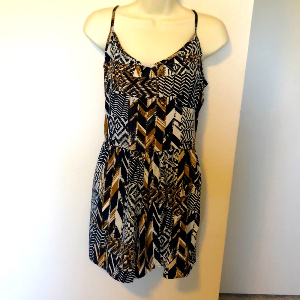 ROMPER size L by One Clothing - brown boho print